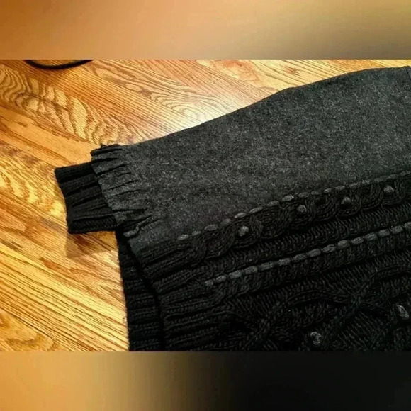 Anthropologie Sleeping On Snow Poncho Wool Gray Oversized Size ZS/Small - Picture 9 of 10